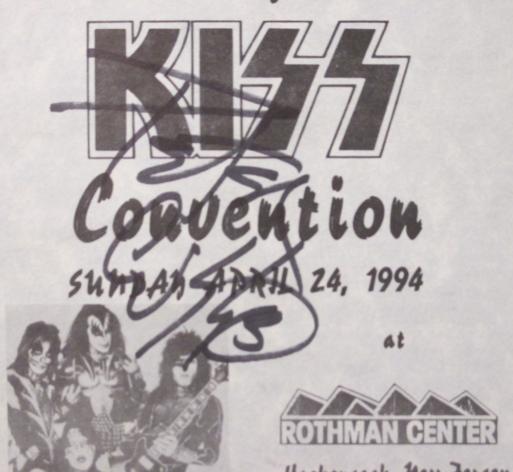 KISS Convention program 1994 signed by Peter Criss #000001 PLUS ticket + COA !