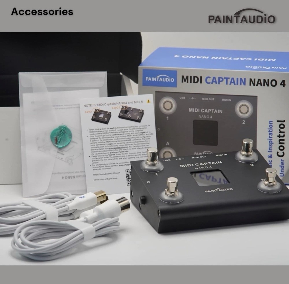 Paint Audio MIDI Captain NANO 4 Foot Controller Multi-Effects Keyboards Synth...