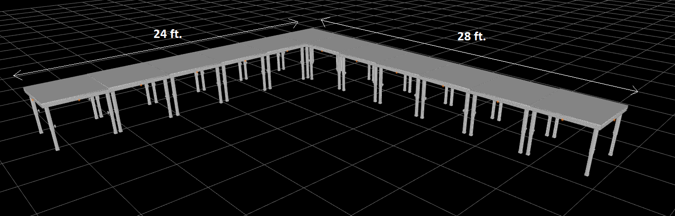 Cedarslink Professional Portable 12 X 16FT Riser Stage Kit System 23"-38" Height