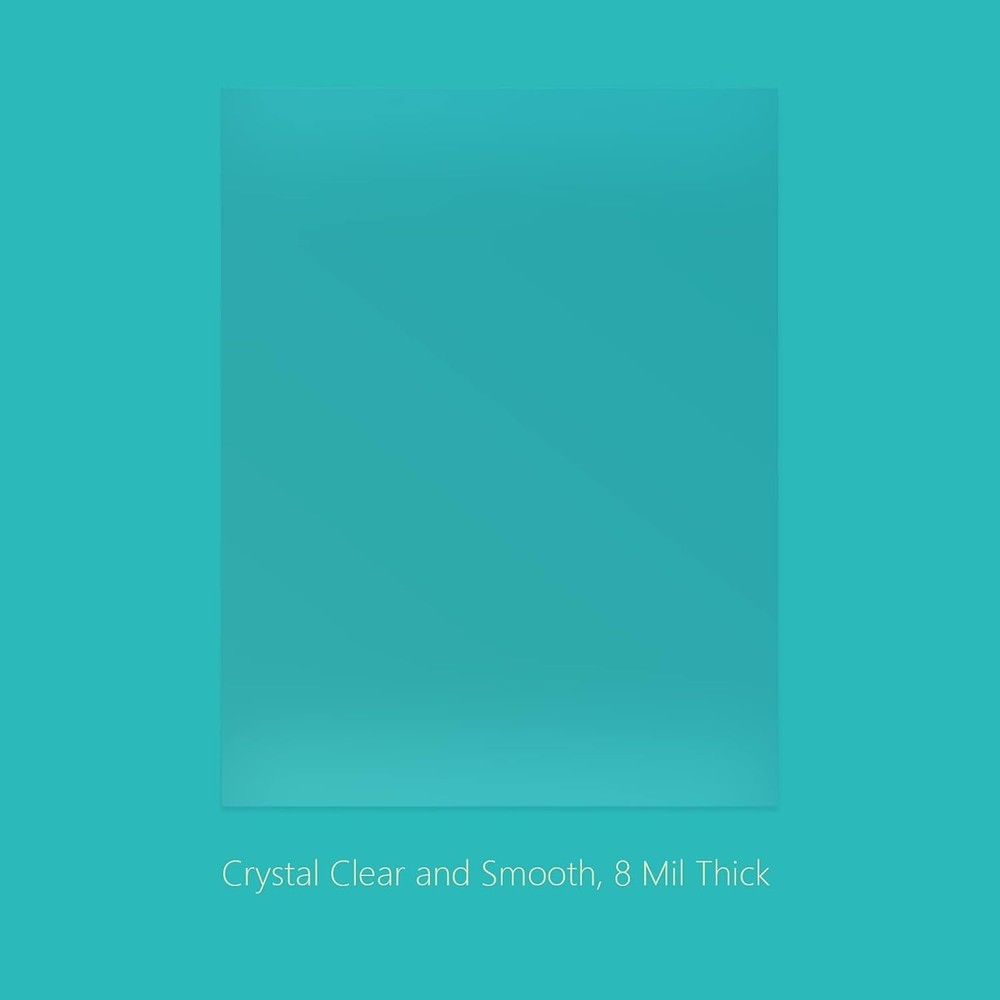 Letter Size Clear Binding Covers, 100 Pack, Square Corners