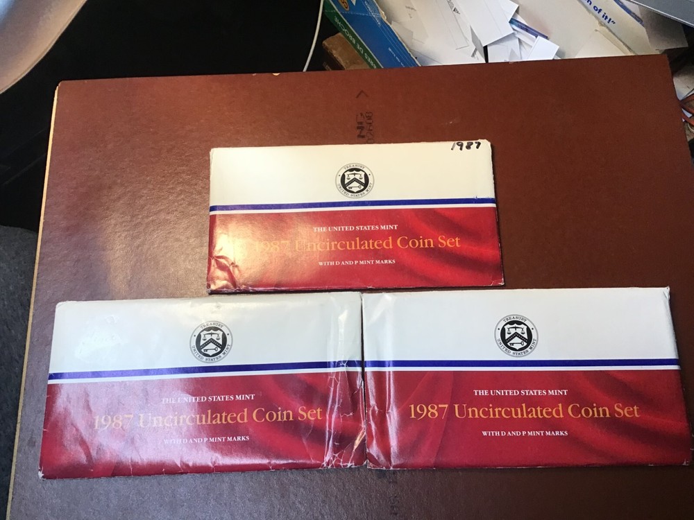 1987 MINT SET ENVELOPE & COA NO COINS , ORIGINAL EMPTY ENVELOPE & COA , NO COINS