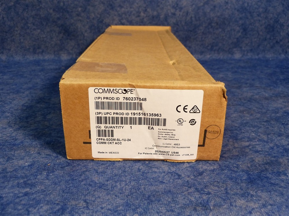 Commscope 760237048 Angled Discrete Distribution Module Panel SL STP 24 port H9