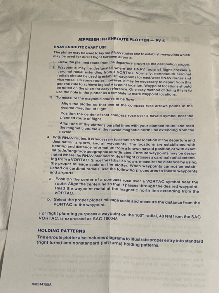 Jeppesen IFR Enroute Plotter PV-5