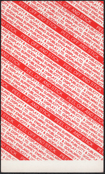 Squeeze Backstage Pass - 1987 - 1988 Cloth Pass