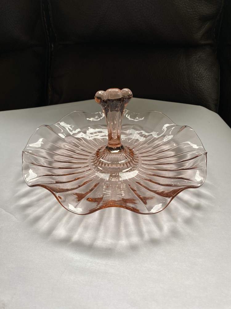 Anchor Hocking Pink Truffled Serving Dish