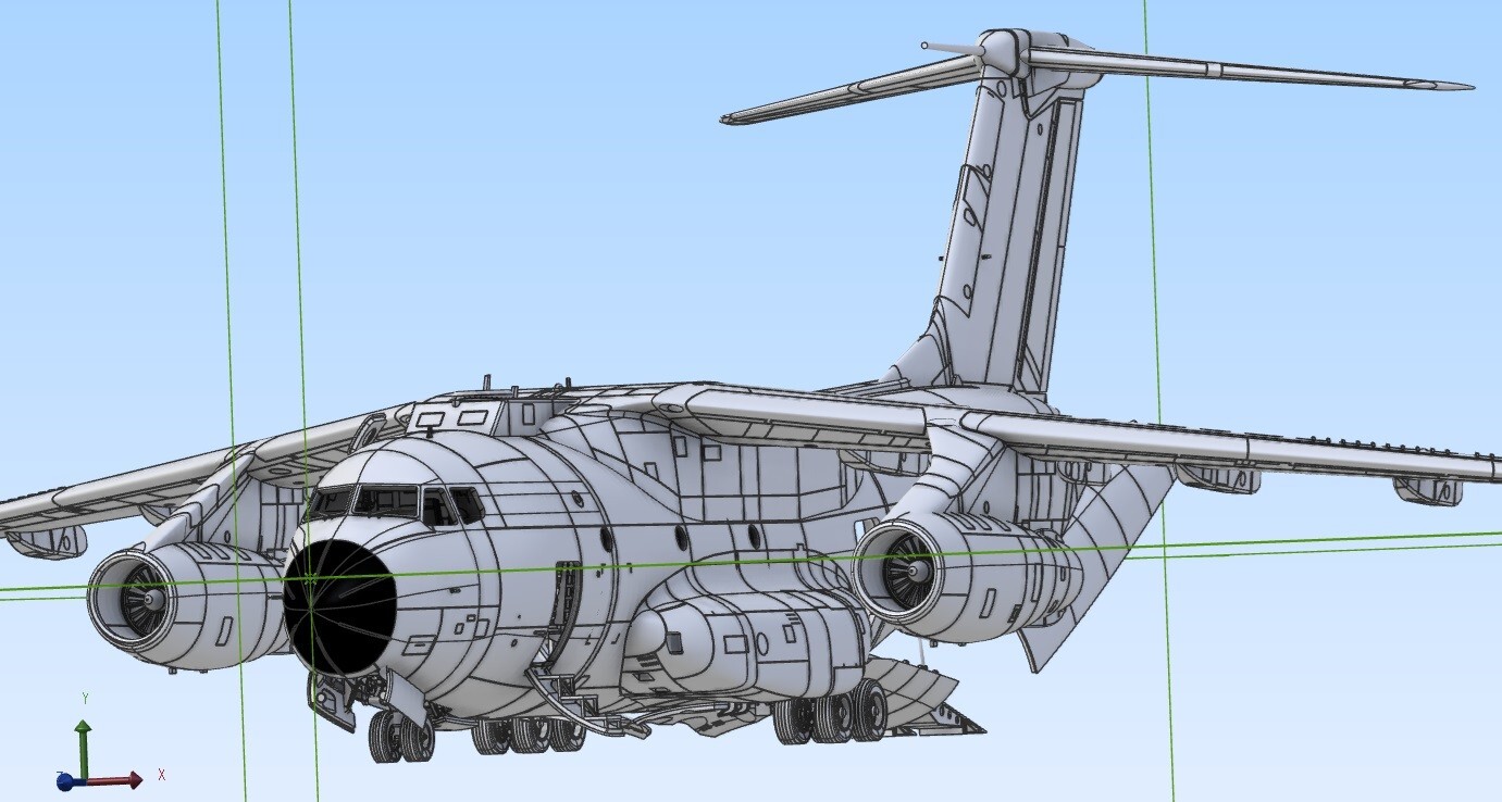 1/72 JASDF Kawasaki C-1 (3D fabricated kit)