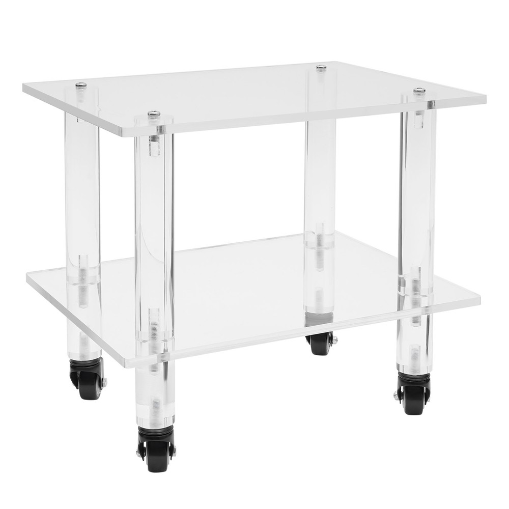Acrylic Printer Stand Free Standing Printer Mount Clear Printer Stand W/ Wheels