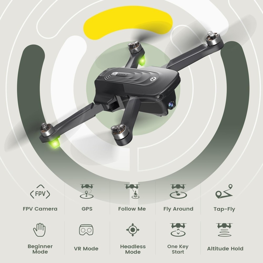 Compact GPS Drone with 4K Camera, Auto Return, 46 Min Flight