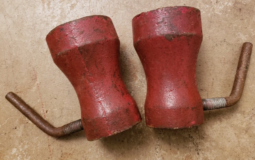 Vintage Standard size Barbell Collars volcano