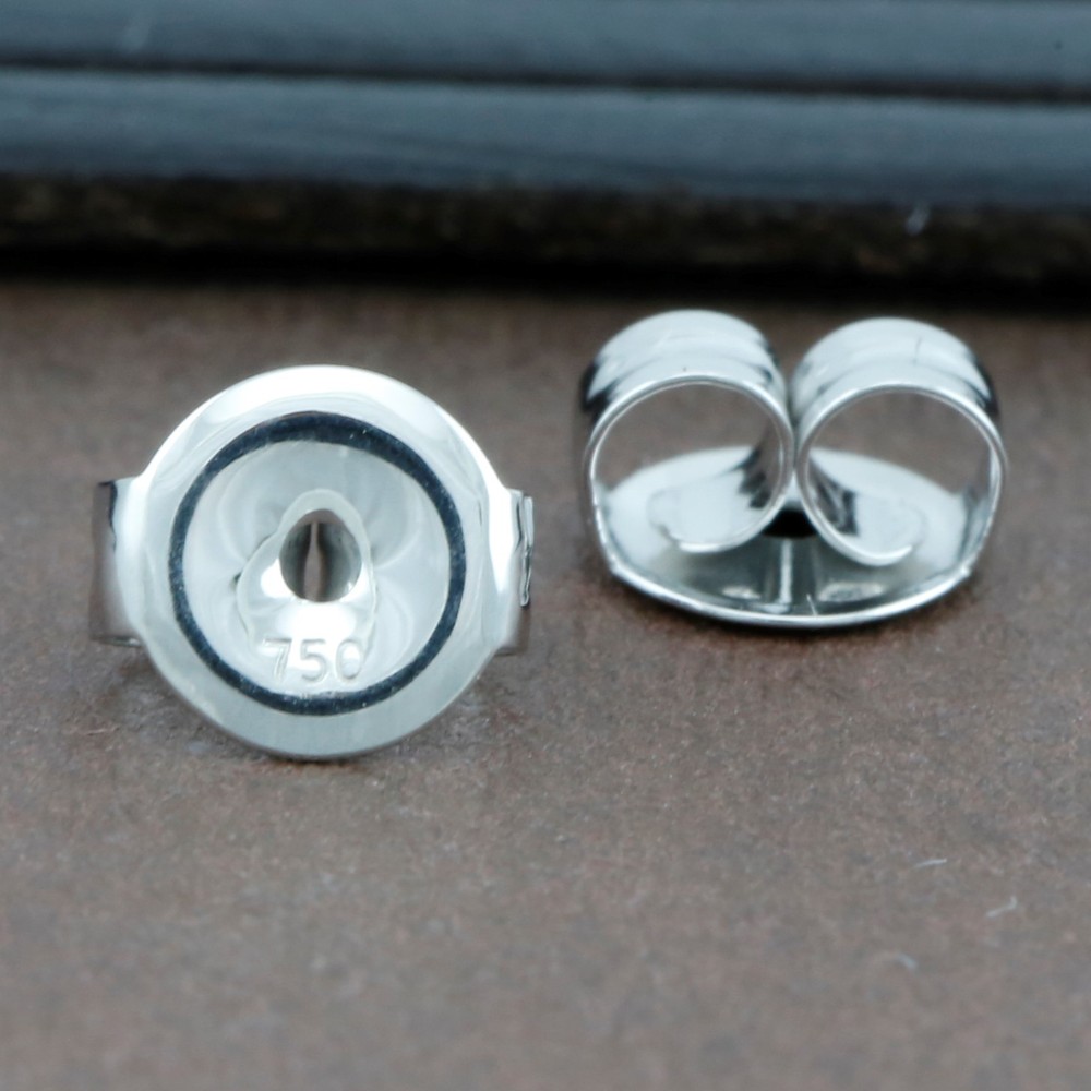 Genuine 18CT Solid White Gold Butterfly Earring Backs 5mm - 1 Pair