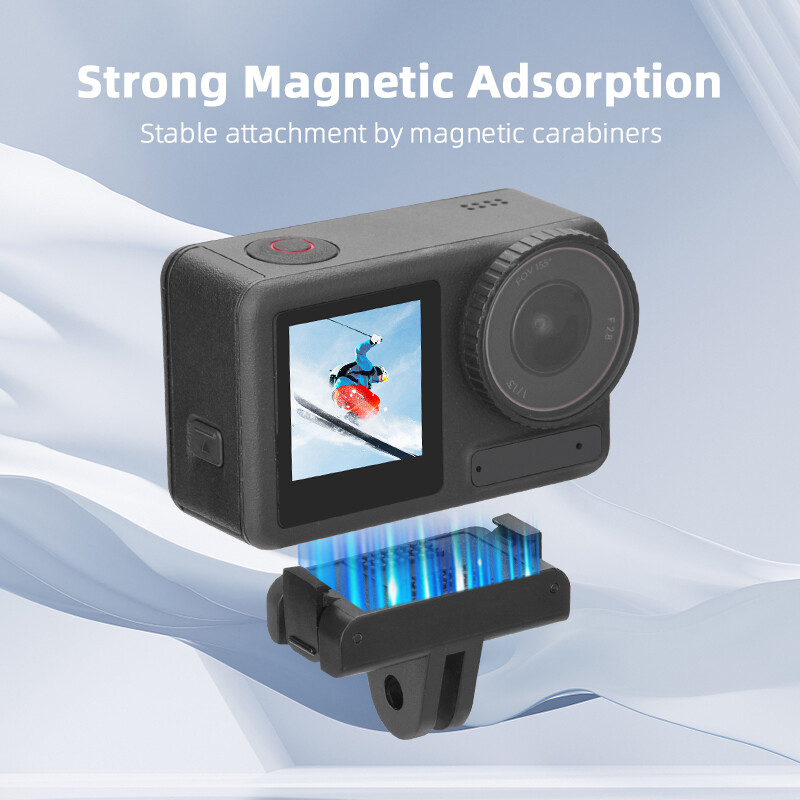 Accessories For DJI Action 3/4 Camera Magnetic Quick Release Mount Base Black