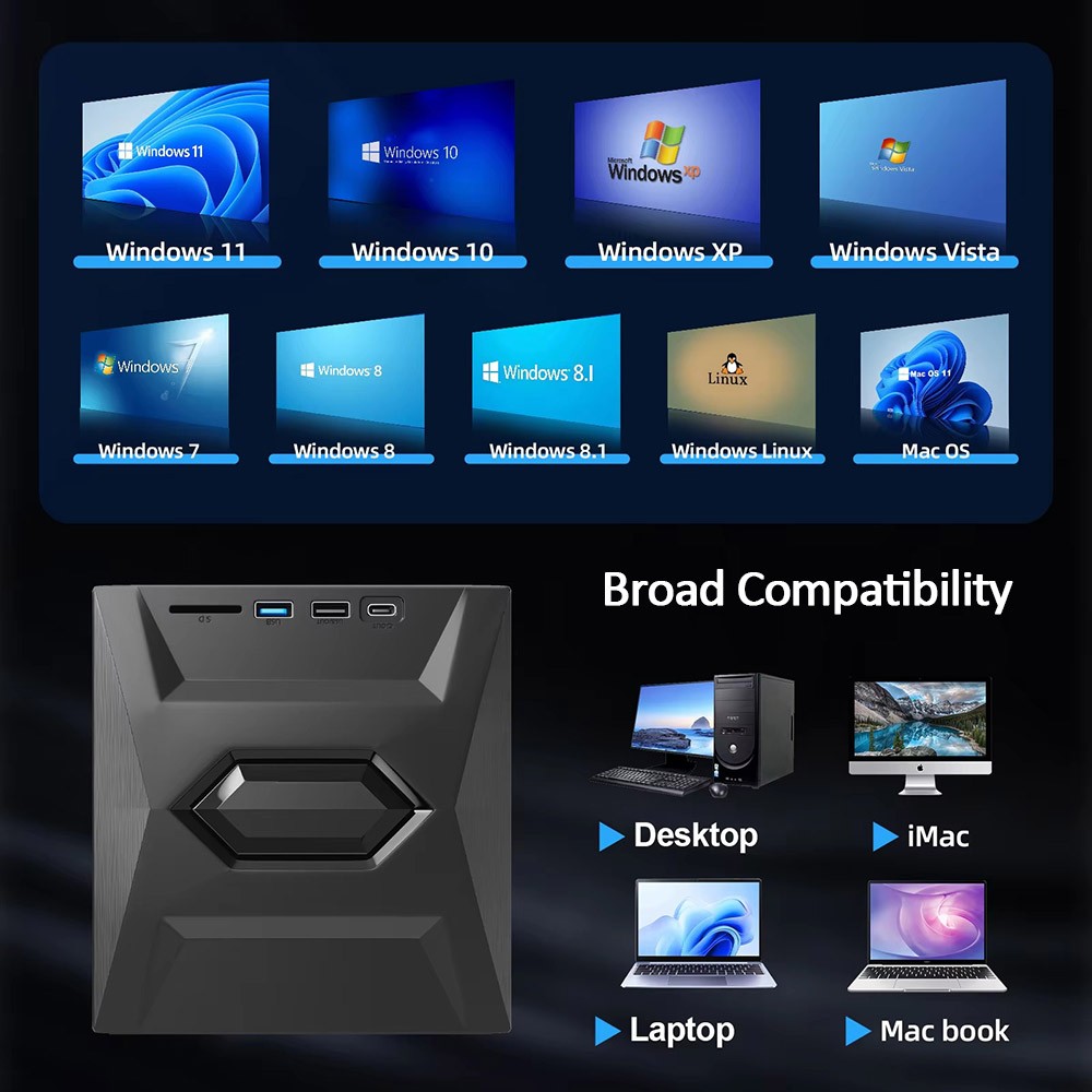 External CD/DVD Drive USB3.0 Optical Burner USB Hub SD Port Reader Writer Player
