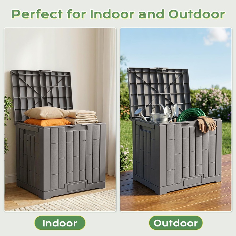 Deck 30 Gal, UV Resistant & Waterproof Outdoor Storage with Lock, Easy Assemb...