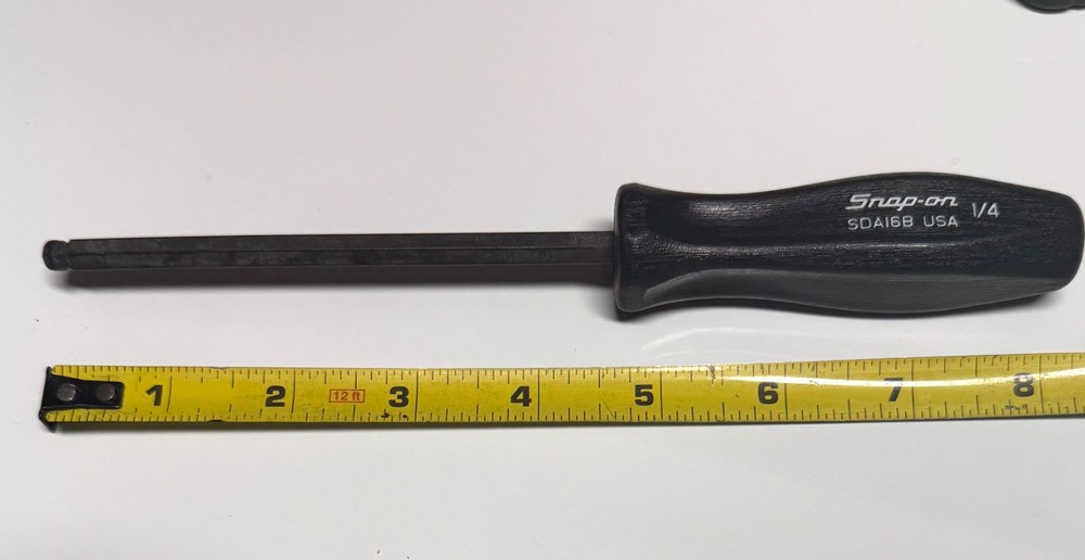 Snap on Tools 1/4" Ball Hex Screwdriver SDA16B USA