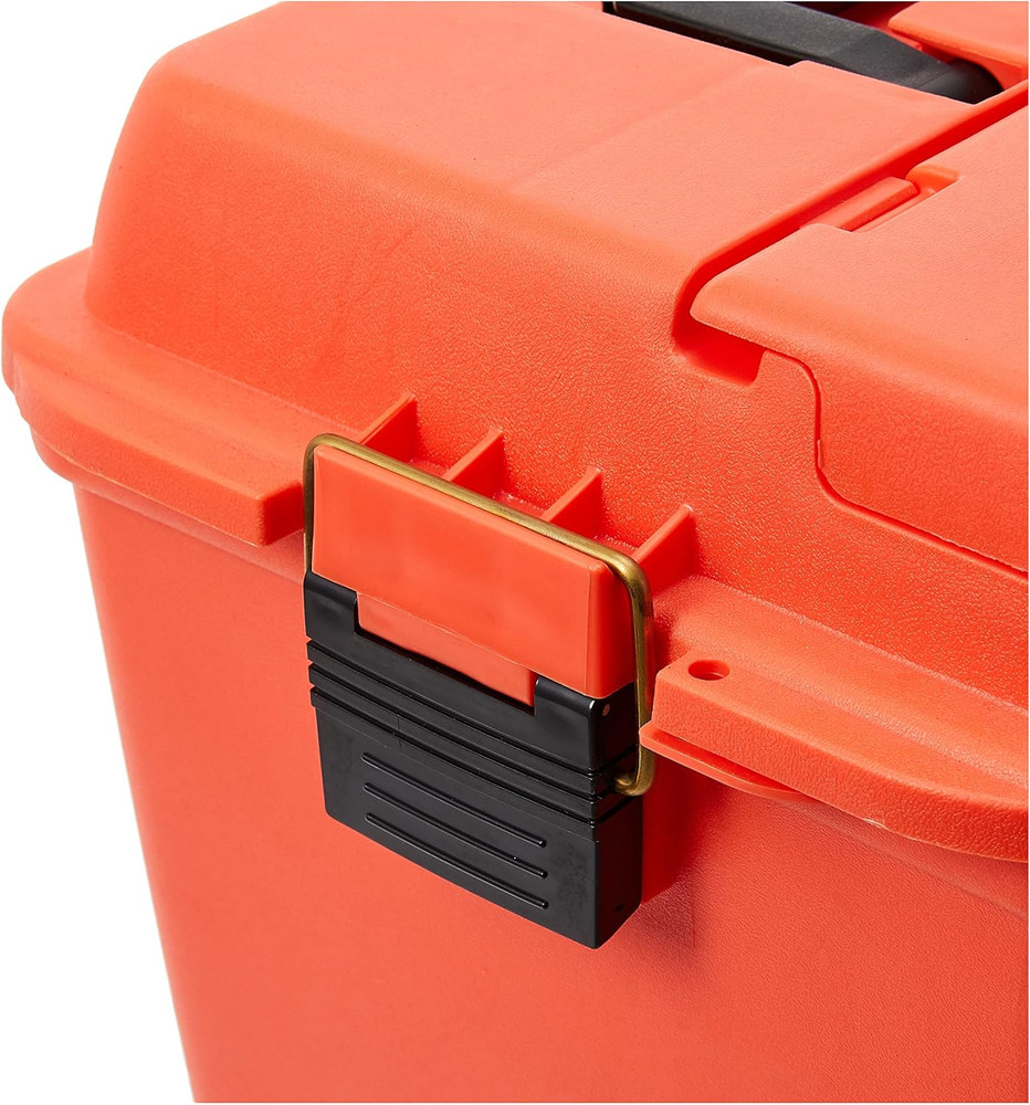 Extra Large Dry Storage Box with Tray Orange