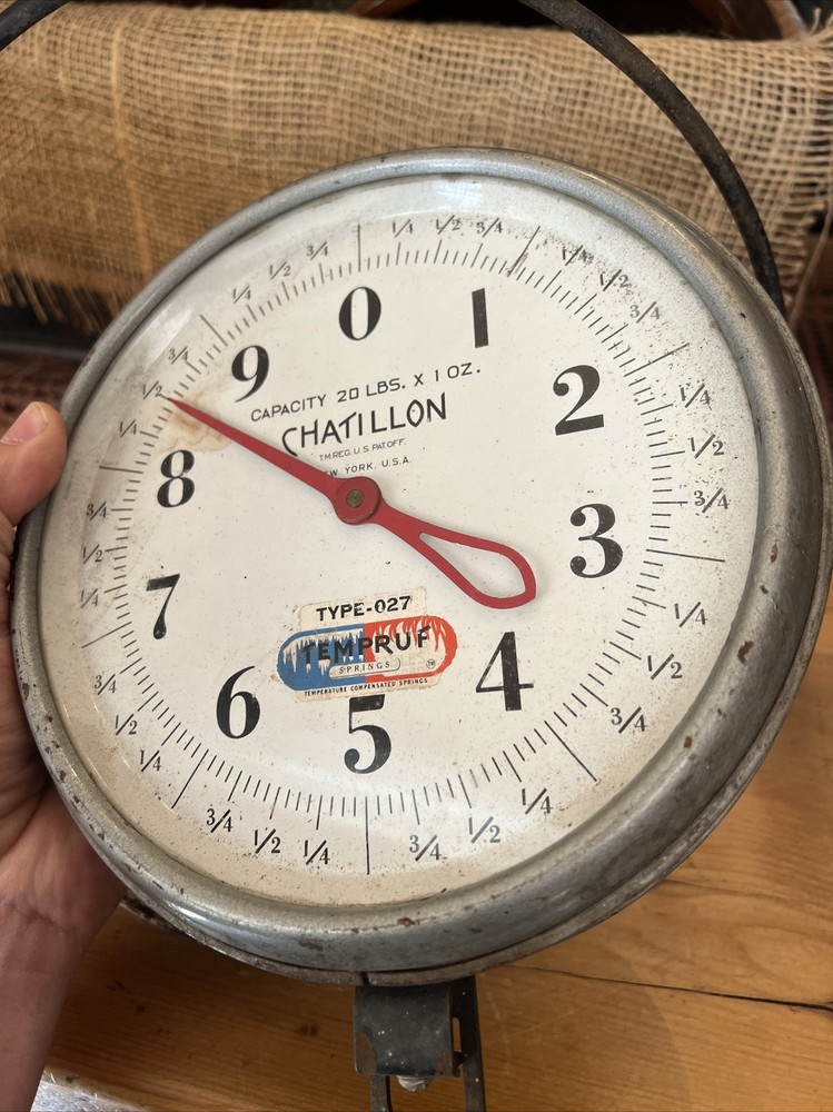 Chatillon Tempruf hanging scale vintage kitchen decor