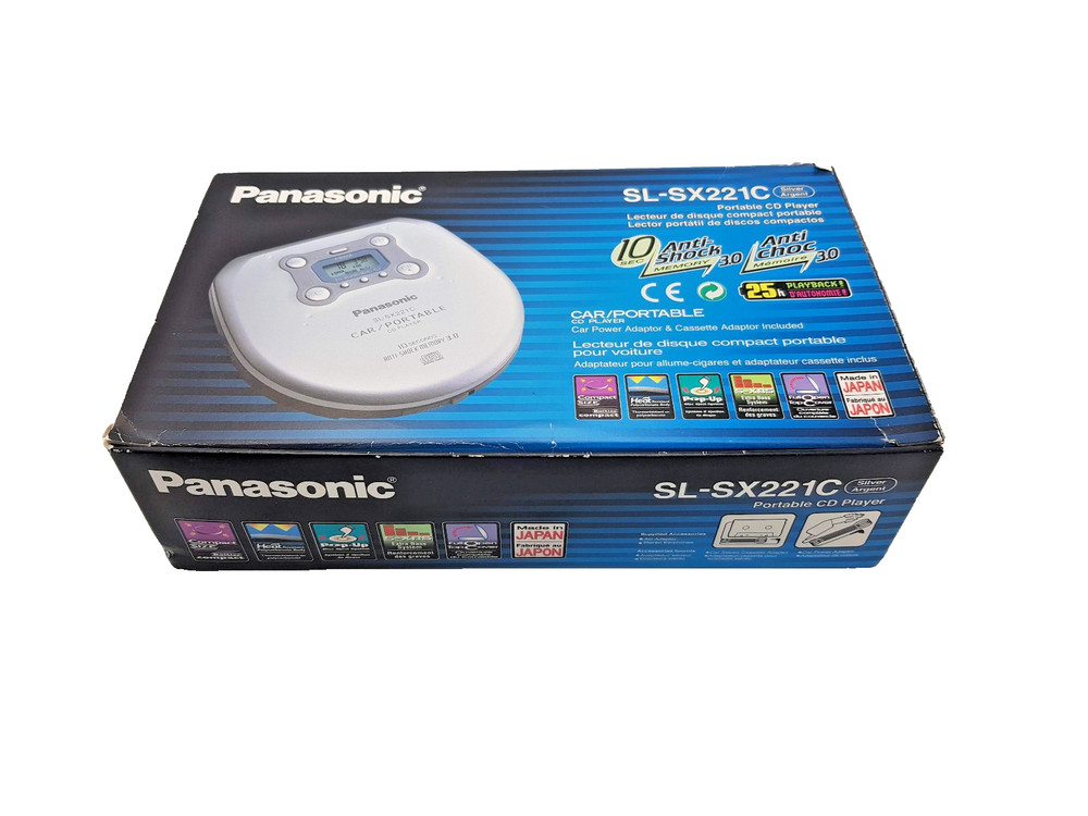 Panasonic SL-SX221C Portable CD Compact Disc Walkman Player Discman - Silver
