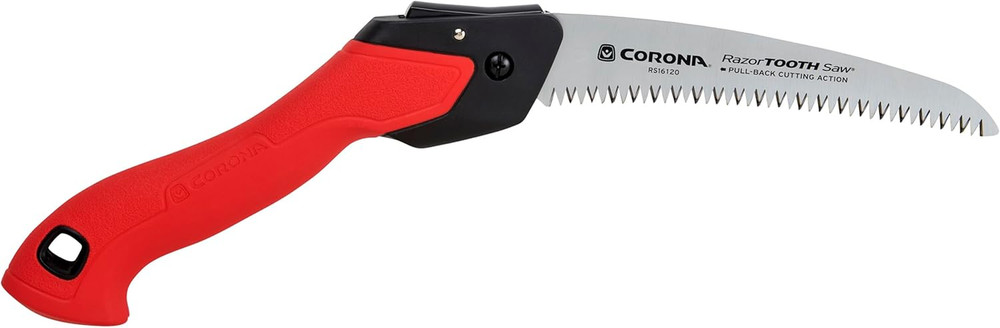 RS16120 Razor Tooth Folding Saw, 7-Inch, Red