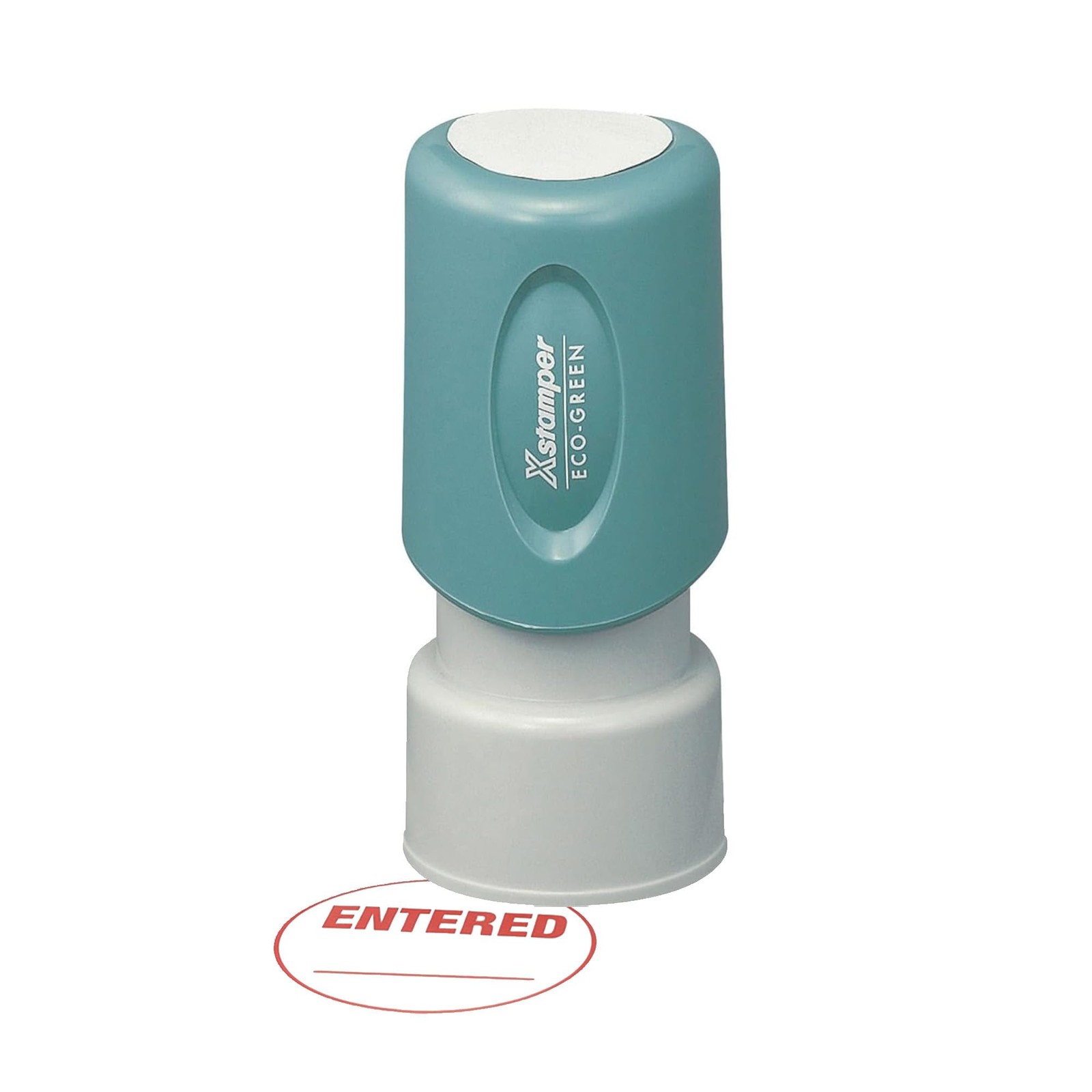 Shachihata R One-Color Specialty Stamp, Round, Entered, Red 11418