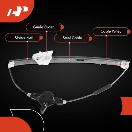 Electric Power Window Regulator Without Motor Compatible Front Passenger Side