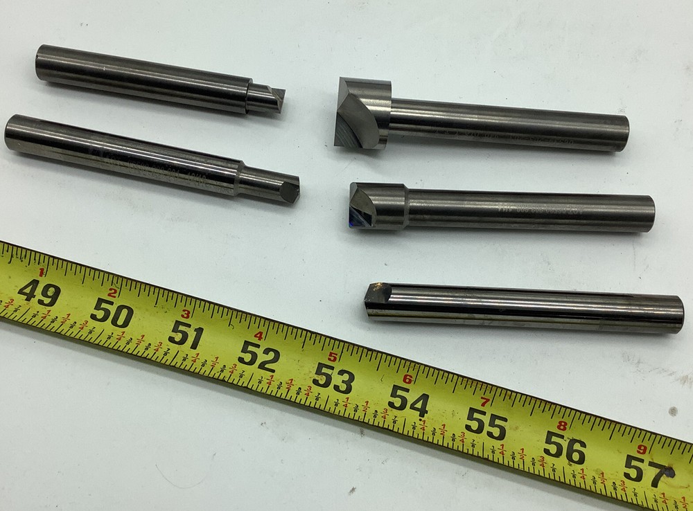 Solid Carbide rivet shavers 4 Sizes, 1/2 Shank One Lot (NWVID)