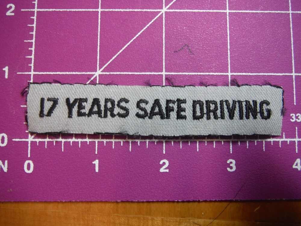 17 years safe driving rocker patch