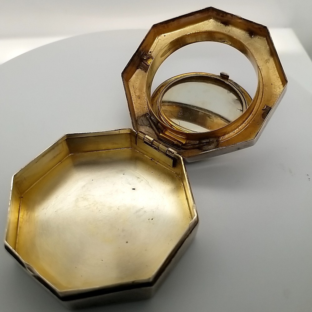 Sterling Silver Compact/Rouge Case with Mirror