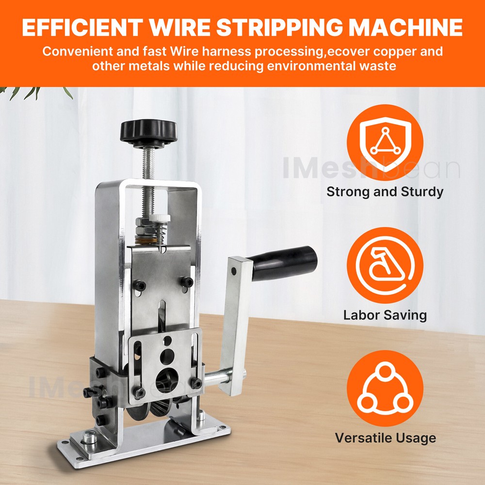 Manual Wire Stripping Machine Drill Powered Hand Crank Wire Stripper Tool 1-25MM