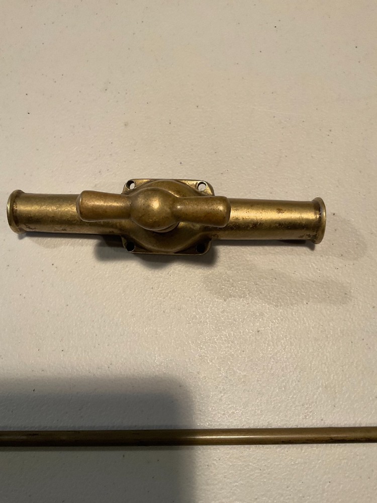 Antique Victorian Solid Brass Double Door Bolt Lock Set