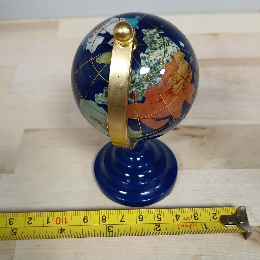 Blue Lapis Lazuli Gemstone World Globe