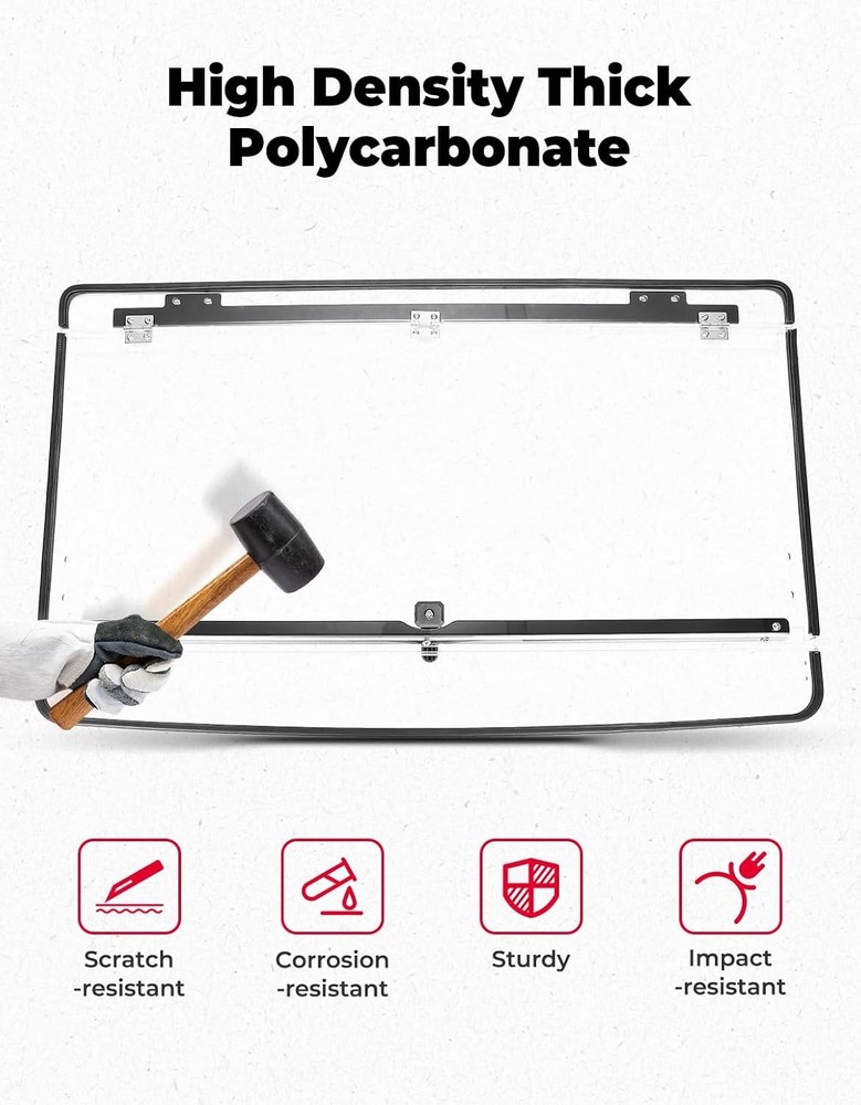 Can Am Defender Windshield Flip Clear Scratch