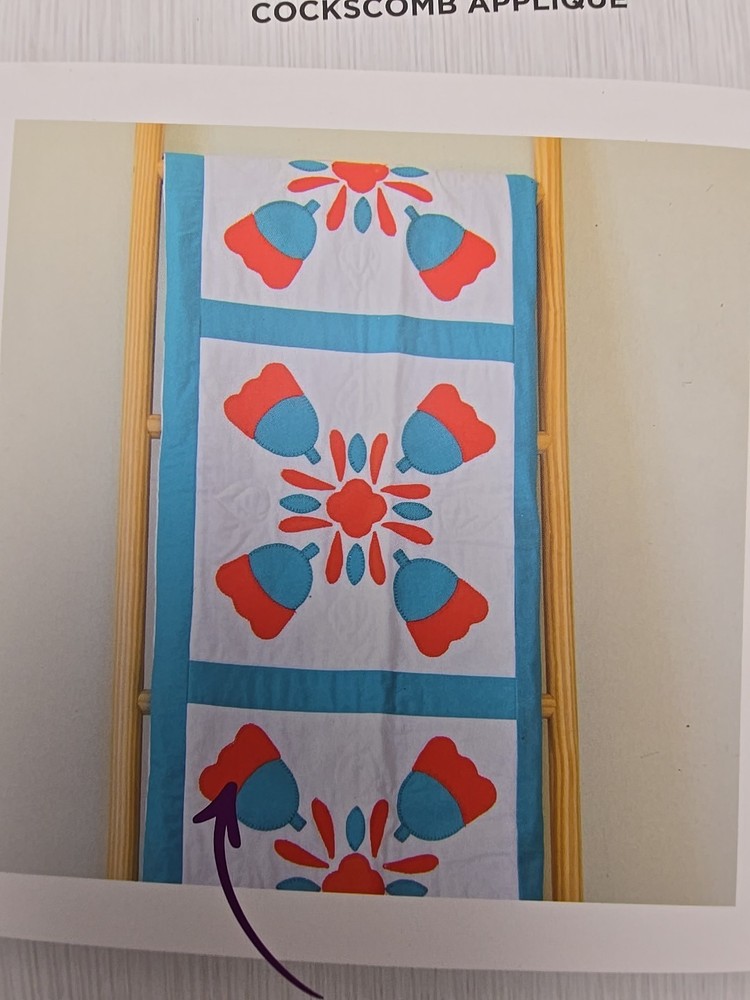 GEMINI Quilting Dies" Cockcomb Applique" Pattern & instruct. kit Crafter's Com.