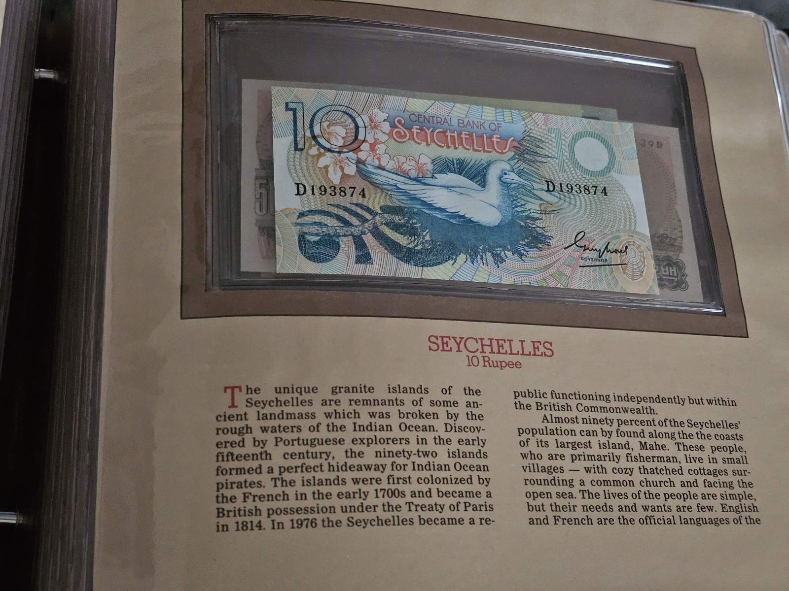 Most Treasured Banknotes of the World album of 50 Notes - All CU