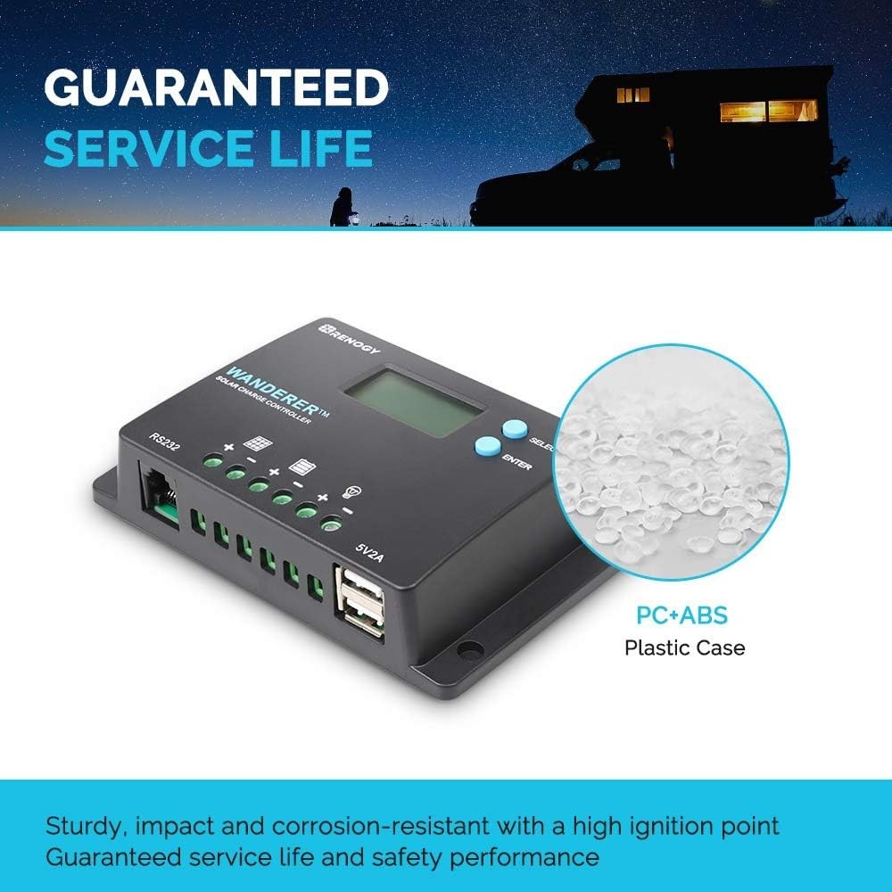 12V/24V Solar Charge Controller AGM Gel Flooded Lithium=