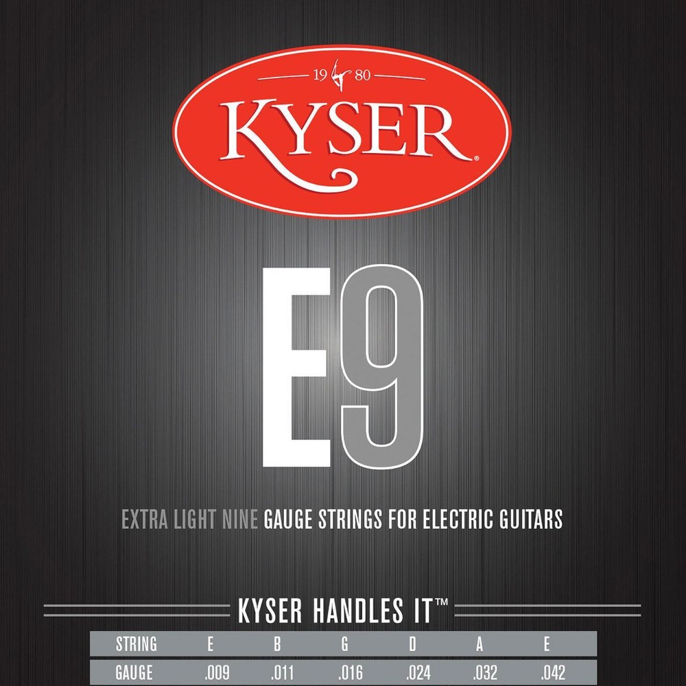 Kyser E9 Nickel Plated Electric Guitar Strings, Extra Light, 9-42