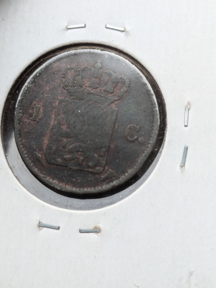 1822 Netherlands 1 Cent VG
