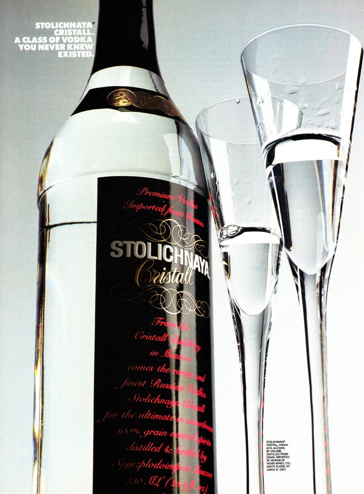 STOLICHNAYA VODKA AD #2 RARE 1991 OOP