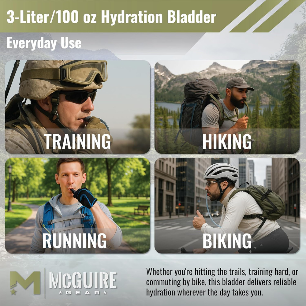 Hydration Bladder, 3L/100 Oz. Water Bladder, Leak Proof Hydration Pack, Water Re
