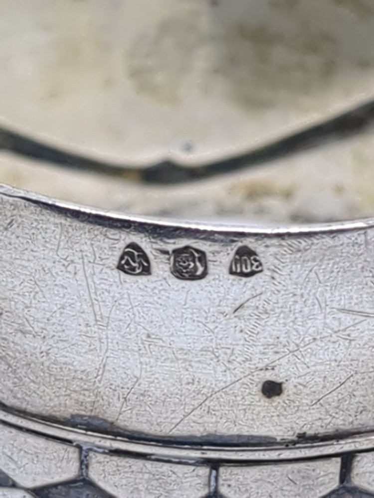 Antique Silver 800 Napkin Ring Holder