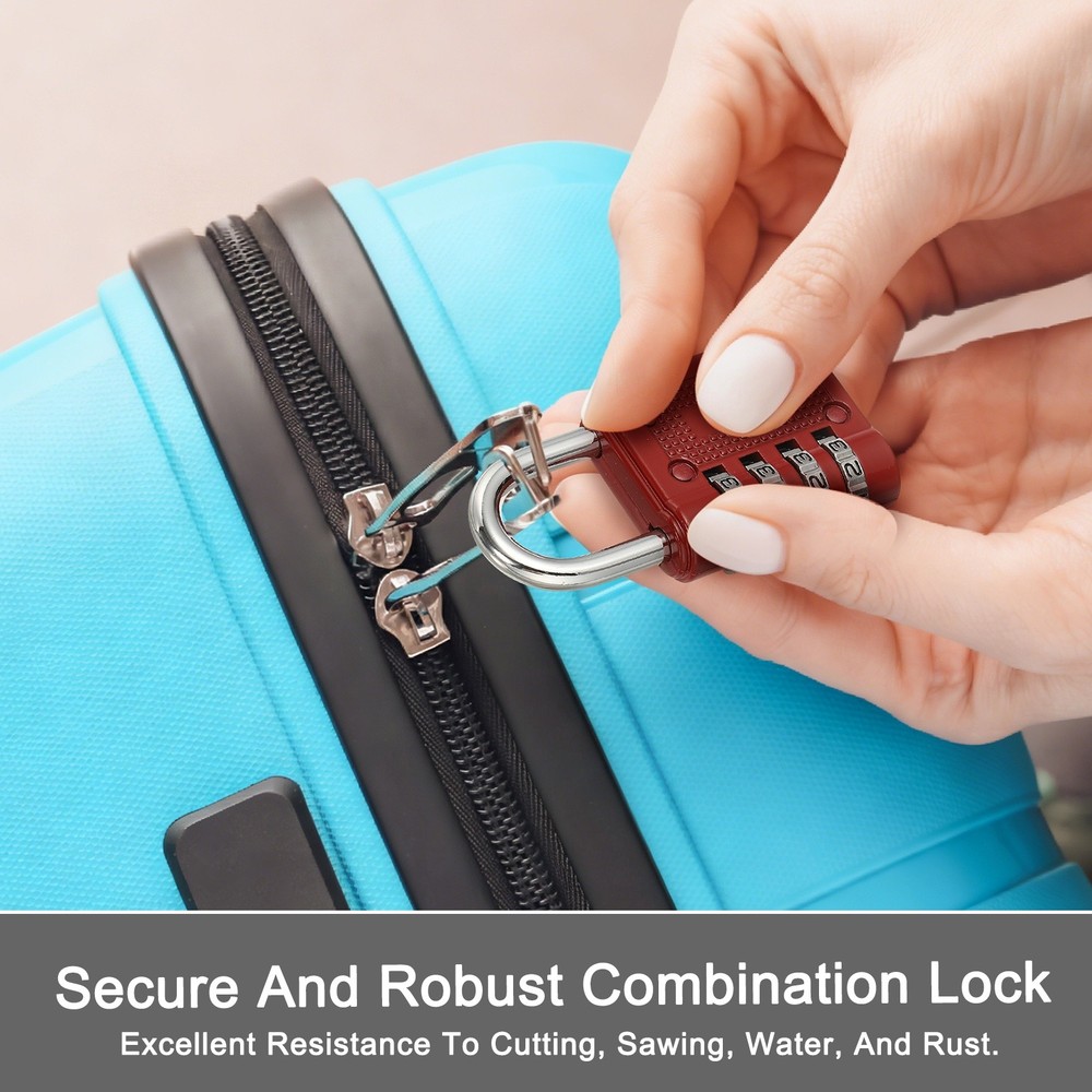 Combination Padlock (Medium, Silver), 3-Digit Shackle Code Locks