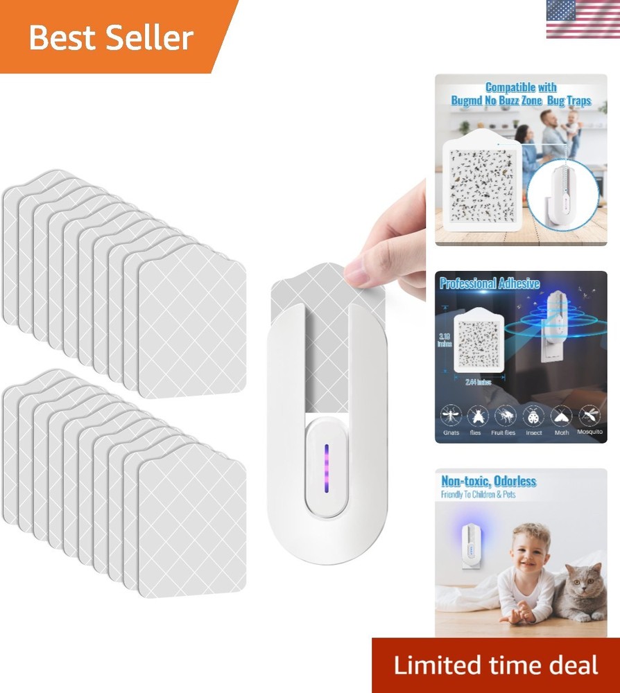 20 Pack Flying Insect Trap Refill Compatible with Bugmd No Buzz Zone Bug Trapper