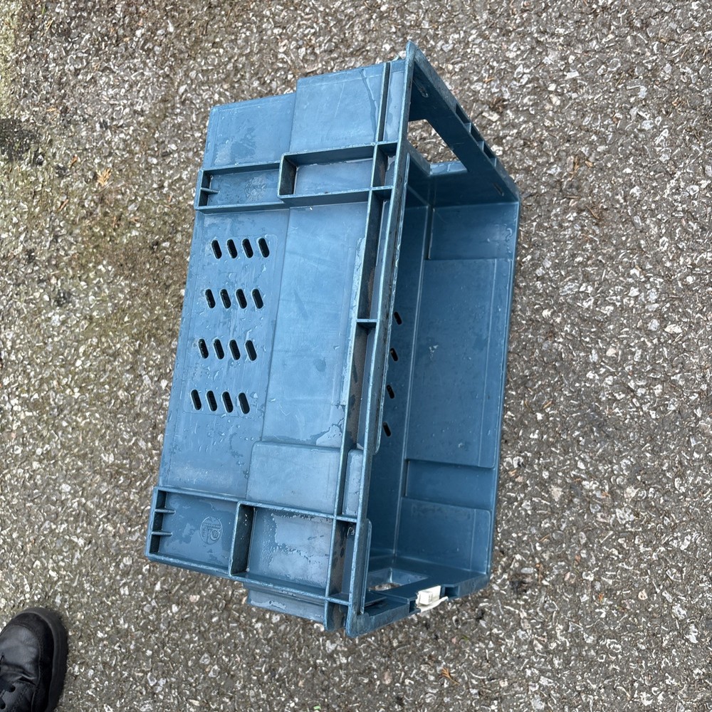 Ex Royal Mail Heavy Duty Robust Plastic Stacking Nesting Box Crate Storage Stack