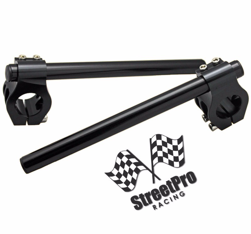 Motorcycle Clip on Handlebars bars 37mm Anodized Black