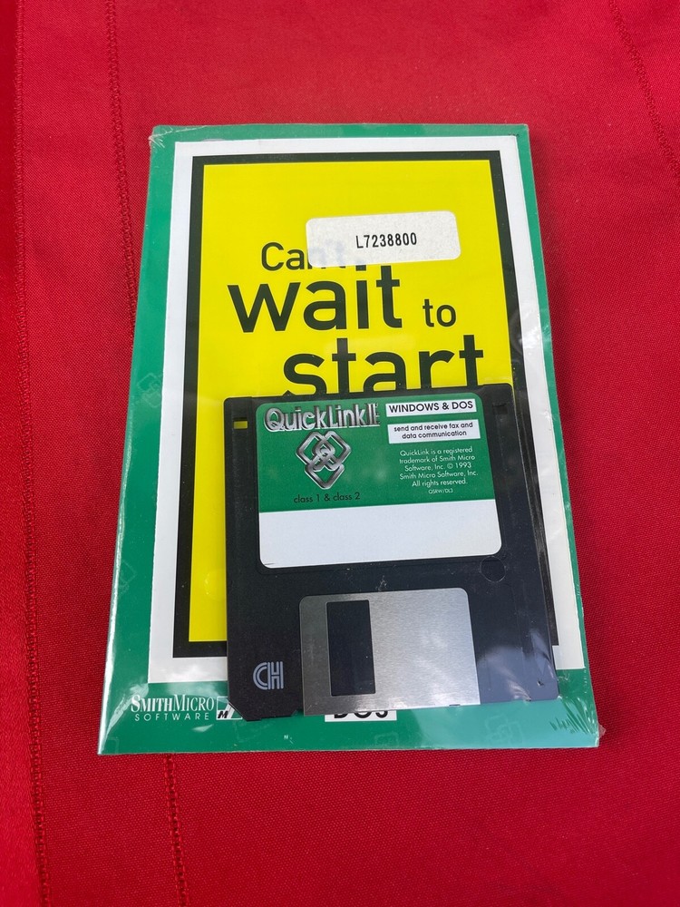 Quicklink II: Windows and DOS 3.5" floppy disk with manual