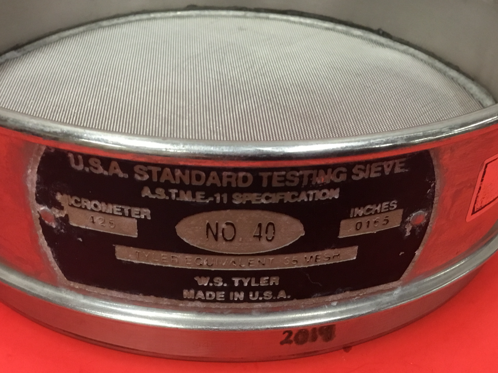W.S.Tyler - No. 40 - Standard Testing Sieve - 425 Micrometer
