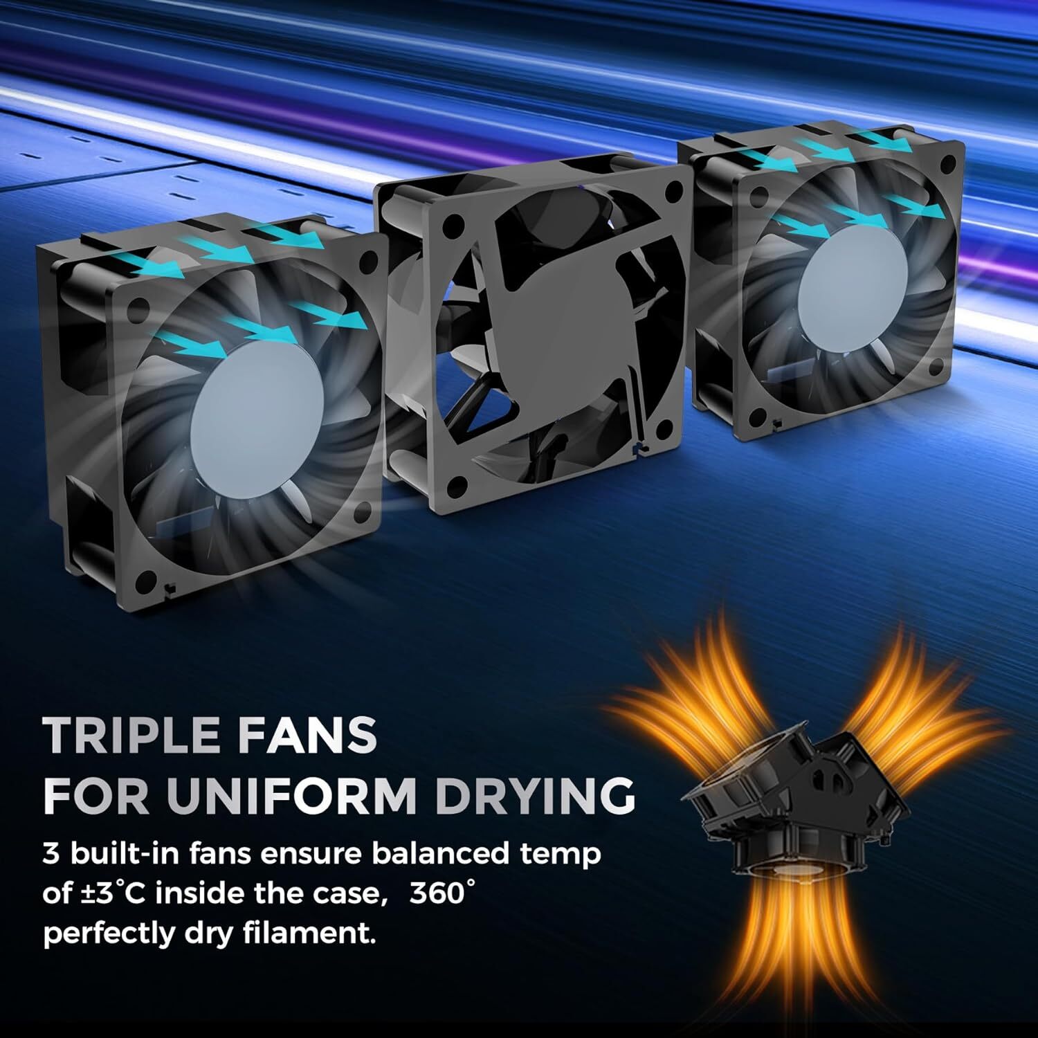 SUNLU S4 Filament Dryer 4 Spools Capacity Nylon TPU PLA PETG ABS Dryer Box Timer