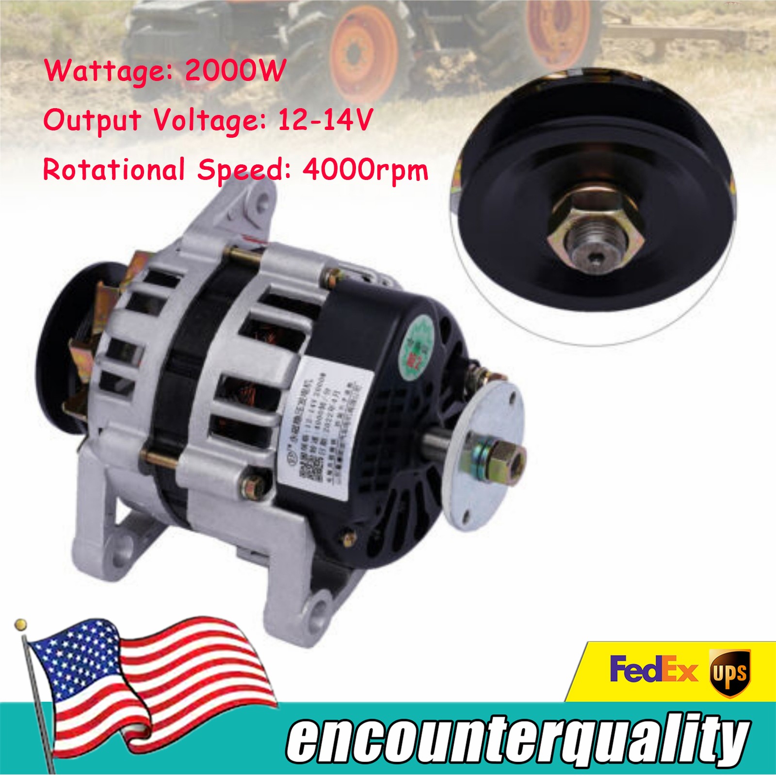 2000W Permanent Magnet Generator 12V/14V PMA Alternator Charging Pure Copper DC