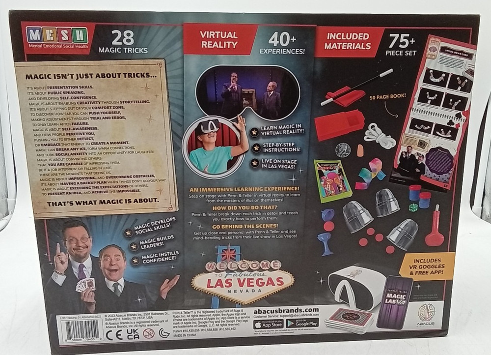 Penn & Teller VR Magic Lab Virtual Reality Kids Magic Book and Interactive