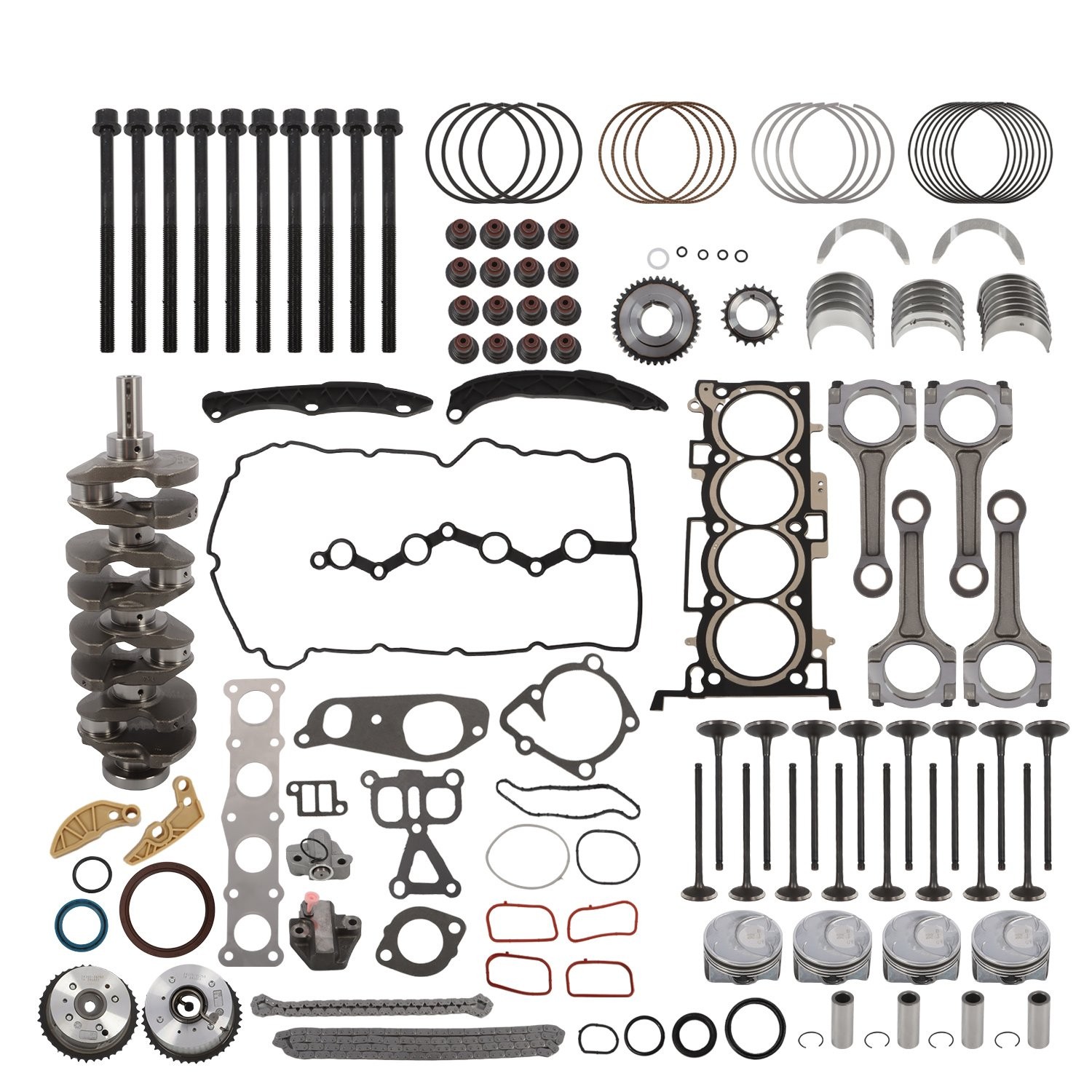 G4KH TURBO Engine Rebuild Kit + Crankshaft for Hyundai Sonata Kia Sportage 2.0T