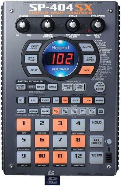 Roland SP-404SX Linear Wave Sampler w/ AC Adapter Tested Working 2015